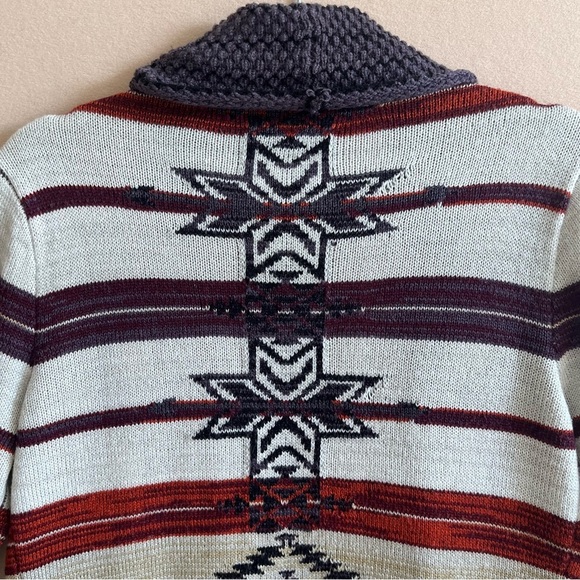 BCBG Women's Open Front Knit Cardigan Lagenlook Aztec Southwestern M - Picture 7 of 13